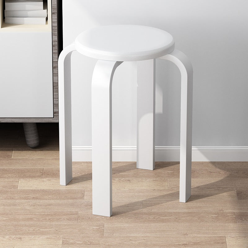 Contemporary Simplicity Density Board Solid Wood Dining Chair Backless Armless For Dining Room