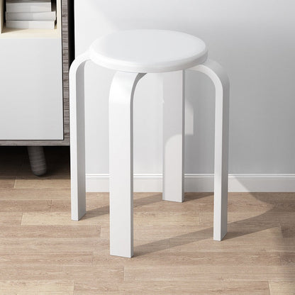 Contemporary Simplicity Density Board Solid Wood Dining Chair Backless Armless For Dining Room