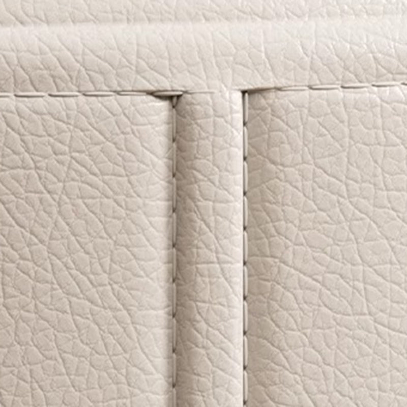 Contemporary Nordic Cylinder Portable Leather Solid Wood Vanity Stool Backless Armless For Bedroom