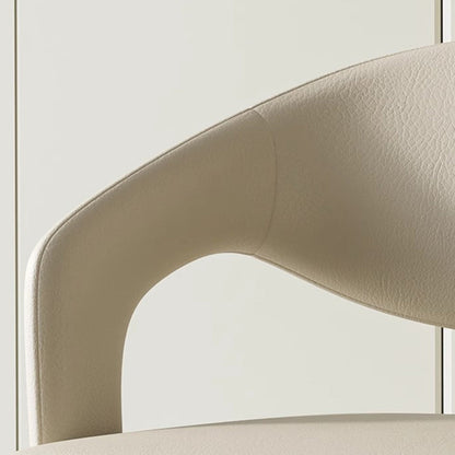 Modern Simplicity Leather Carbon Steel Dining Chair Backrest Armrest For Dining Room