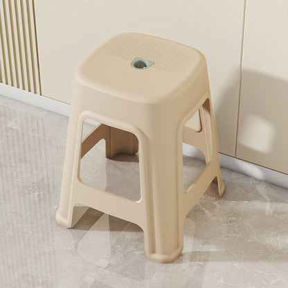 Contemporary Nordic Full Plastic Anti-slip Dining Chair Backless Armless For Dining Room