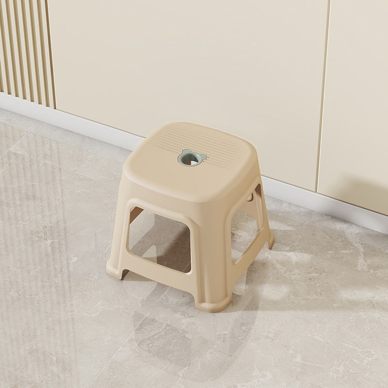 Contemporary Nordic Full Plastic Anti-slip Dining Chair Backless Armless For Dining Room