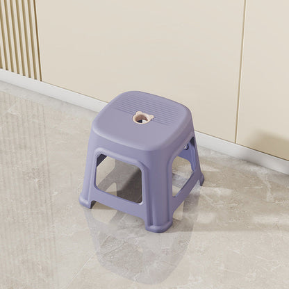 Contemporary Nordic Full Plastic Anti-slip Dining Chair Backless Armless For Dining Room