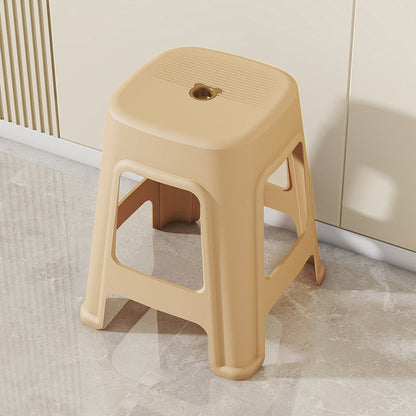 Contemporary Nordic Full Plastic Anti-slip Dining Chair Backless Armless For Dining Room