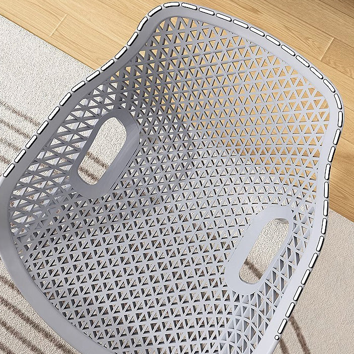 Contemporary Boho Full PP Hollow Waterproof Dining Chair Backrest Armrest For Dining Room