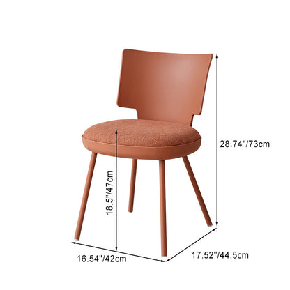 Contemporary Nordic Macaron Fabric PP Dining Chair Backrest Armless For Dining Room