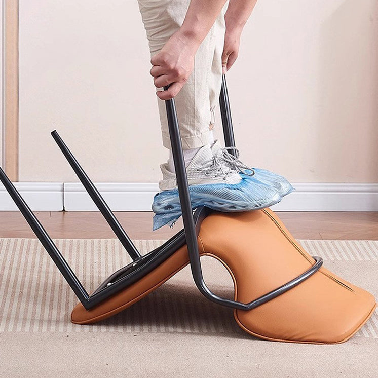 Contemporary Nordic Faux Leather Carbon Steel Dining Chair Backrest Armless For Dining Room