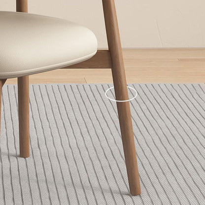 Contemporary Scandinavian PU Leather Solid Wood Dining Chair Backrest Armless For Dining Room