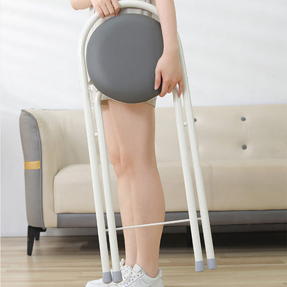 Modern Simplicity PU Iron Foldable Bar Stool Backrest Armless For Dining Room