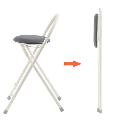 Modern Simplicity PU Iron Foldable Bar Stool Backrest Armless For Dining Room