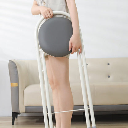 Modern Simplicity PU Iron Foldable Bar Stool Backrest Armless For Dining Room