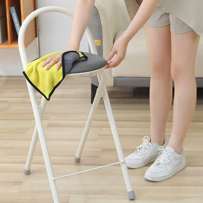 Modern Simplicity PU Iron Foldable Bar Stool Backrest Armless For Dining Room