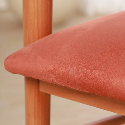 Contemporary Retro Flannelette Ash Dining Chair Backrest Armrest For Dining Room