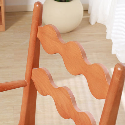 Contemporary Retro Flannelette Ash Dining Chair Backrest Armrest For Dining Room