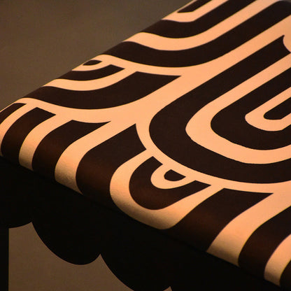 Traditional French Four Leaf Clover Flannelette Carbon Steel Dining Chair Backrest Armless For Dining Room