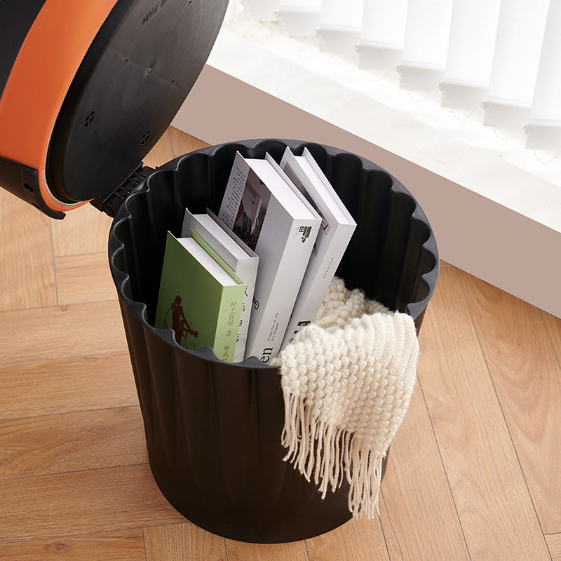 Contemporary Creative Bucket Storage PP PU Dining Chair Backrest Armless For Dining Room