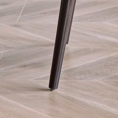 Traditional French Flannelette Solid Wood Dining Chair Backrest Armless For Dining Room