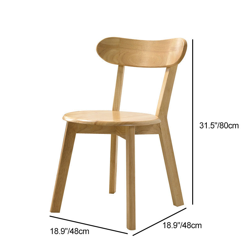 Contemporary Simplicity Full Solid Wood Dining Chair Backrest Armless For Dining Room