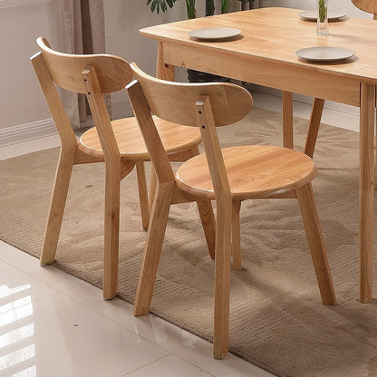 Contemporary Simplicity Full Solid Wood Dining Chair Backrest Armless For Dining Room