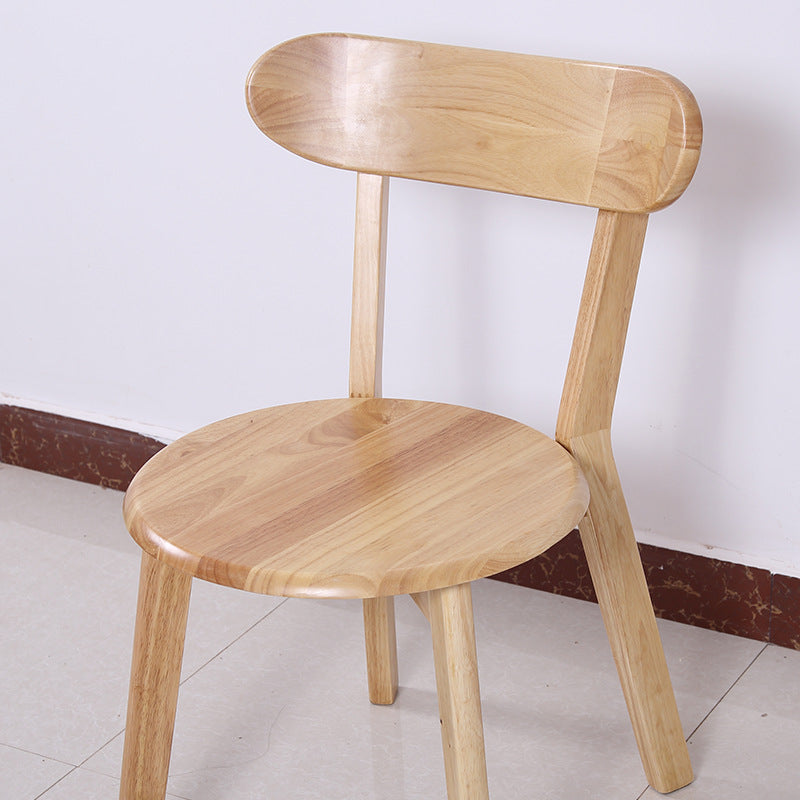 Contemporary Simplicity Full Solid Wood Dining Chair Backrest Armless For Dining Room