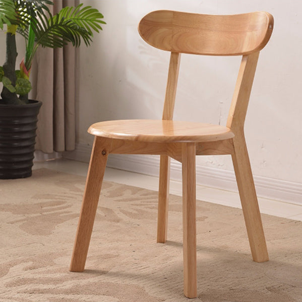 Contemporary Simplicity Full Solid Wood Dining Chair Backrest Armless For Dining Room