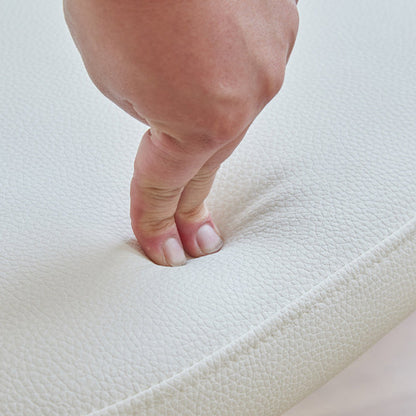 Contemporary Nordic Scallop Shells Leather Iron Dining Chair Backrest Armless For Dining Room