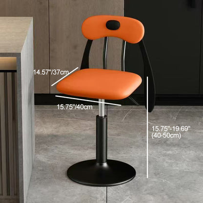 Contemporary Creative Puppy Shape PU Leather Carbon Steel Bar Stool Backrest Armless For Dining Room