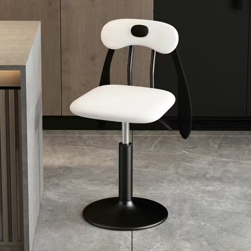 Contemporary Creative Puppy Shape PU Leather Carbon Steel Bar Stool Backrest Armless For Dining Room