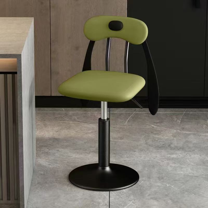 Contemporary Creative Puppy Shape PU Leather Carbon Steel Bar Stool Backrest Armless For Dining Room