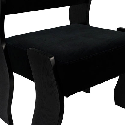 Traditional French Square Cylinder Wave Frame Fabric Willow Wood Vanity Stool Backrest Armless For Bedroom