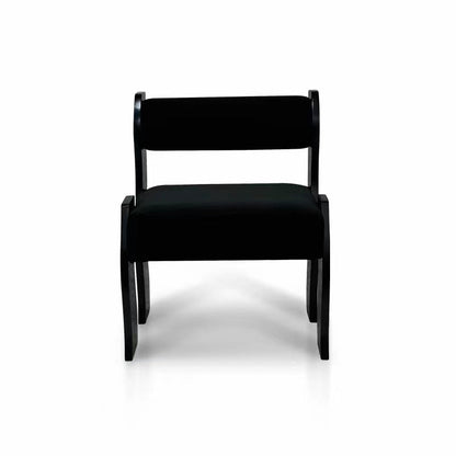 Traditional French Square Cylinder Wave Frame Fabric Willow Wood Vanity Stool Backrest Armless For Bedroom