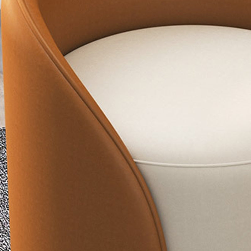 Contemporary Nordic Cylinder PU Leather Solid Wood Vanity Stool Backrest Armless For Bedroom