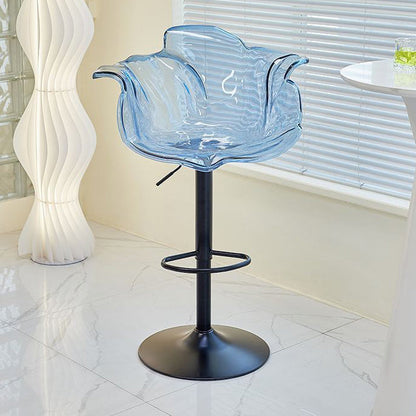 Contemporary Nordic Bud Injection Molding Iron Bar Stool Backrest Armrest For Dining Room