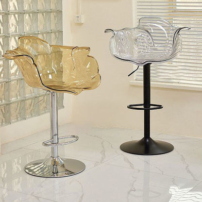 Contemporary Nordic Bud Injection Molding Iron Bar Stool Backrest Armrest For Dining Room