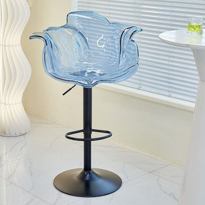 Contemporary Nordic Bud Injection Molding Iron Bar Stool Backrest Armrest For Dining Room