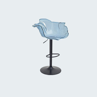 Contemporary Nordic Bud Injection Molding Iron Bar Stool Backrest Armrest For Dining Room