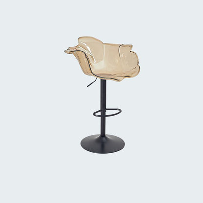 Contemporary Nordic Bud Injection Molding Iron Bar Stool Backrest Armrest For Dining Room