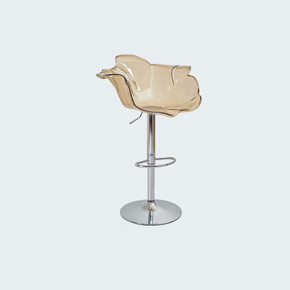 Contemporary Nordic Bud Injection Molding Iron Bar Stool Backrest Armrest For Dining Room