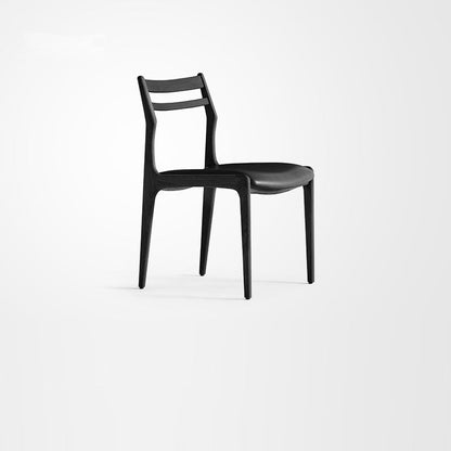 Contemporary Retro Square Microfiber Leather Ash Dining Chair Backrest Armless For Dining Room