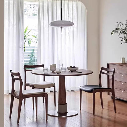 Contemporary Retro Square Microfiber Leather Ash Dining Chair Backrest Armless For Dining Room