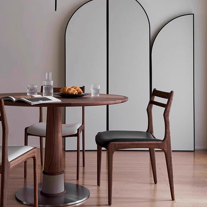 Contemporary Retro Square Microfiber Leather Ash Dining Chair Backrest Armless For Dining Room