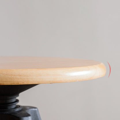 Modern Simplicity Round Bracket Rotatable Rubber Wood Nylon Bar Stool Backless Armless For Dining Room