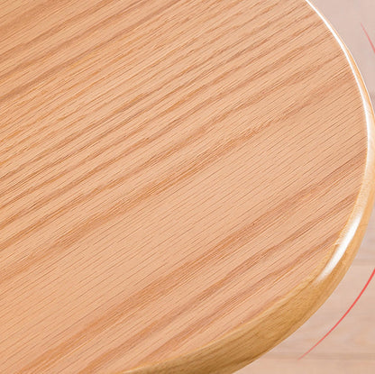 Modern Simplicity Round Bracket Rotatable Rubber Wood Nylon Bar Stool Backless Armless For Dining Room