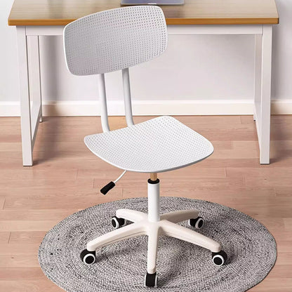 Modern Minimalist Square Breathable Mesh PP Steel Swivel Desk Chair Backrest Armless For Bedroom