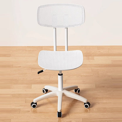 Modern Minimalist Square Breathable Mesh PP Steel Swivel Desk Chair Backrest Armless For Bedroom