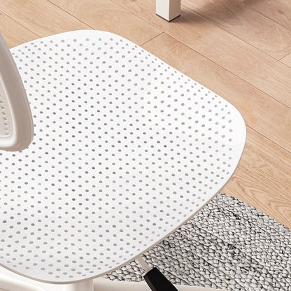 Modern Minimalist Square Breathable Mesh PP Steel Swivel Desk Chair Backrest Armless For Bedroom