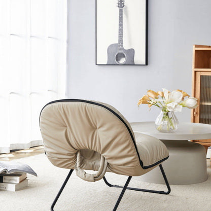 Contemporary Nordic Square Foldable Leather Iron Doll Cotton Sponge Sofa Backrest Armless For Bedroom