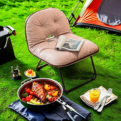 Contemporary Nordic Square Foldable Leather Iron Doll Cotton Sponge Sofa Backrest Armless For Bedroom
