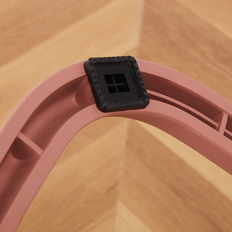 Contemporary Nordic Arc Geometry Macarons Full PP Dining Chair Backrest Armless For Dining Room