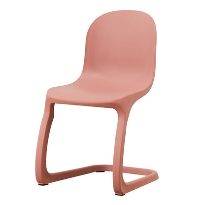 Contemporary Nordic Arc Geometry Macarons Full PP Dining Chair Backrest Armless For Dining Room